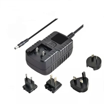 24W Series 12V2A/24V1A Power Adapter with Interchangable Plug US,EU,AU,UK,KR