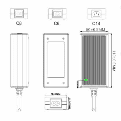 58.8v3a 176.4w 18650 battery charger ac 100-240v to dc 58.8v 3a battery power supply charger for electric scooter